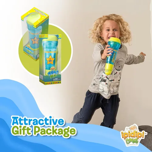 Miniatura 3 de IPIDIPI TOYS - Micrófono de eco para niños, micrófono mágico para niños pequeños con luz intermitente multicolor, terapia del habla y juguete
