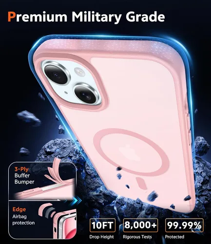 Miniatura 1717 de FNTCASE Funda para iPhone 13 Pro-Max: Fundas magnéticas transparentes compatibles con Magsafe Slim anti amarillamiento protección contra caídas