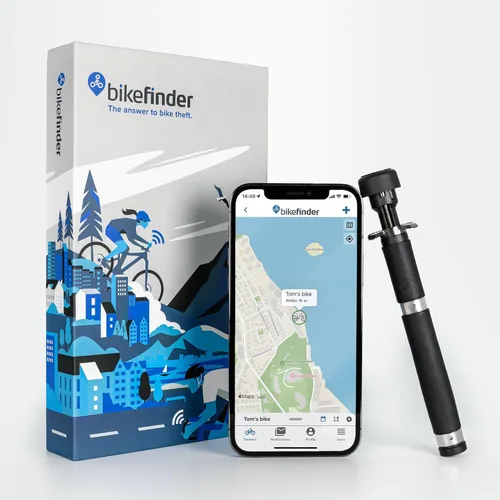 Gen2 - Rastreador de bicicleta antirrobo con Wi-Fi, GPS, LPWAN y Bluetooth, manillar interior oculto y bloqueado, cobertura mundial, incluye eSIM,