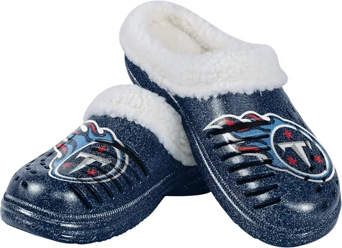 Miniatura 23 de FOCO - Zuecos con logotipo del equipo de la NFL para mujer, forro de sherpa y brillo