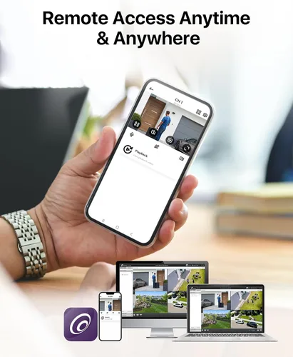 Miniatura 6 de Loocam Sistema de seguridad de cámara CCTV, 1080p H.265+ DVR con disco duro de 1 TB, detección de vehículos humanos AI, sistema de cámara