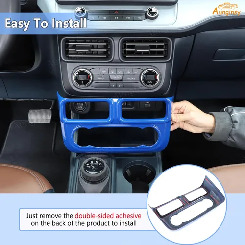 Miniatura 3 de Aunginsy Cubierta de salida de aire para consola central, compatible con Ford Maverick 2022-2024, control central de automóvil, panel de interruptor