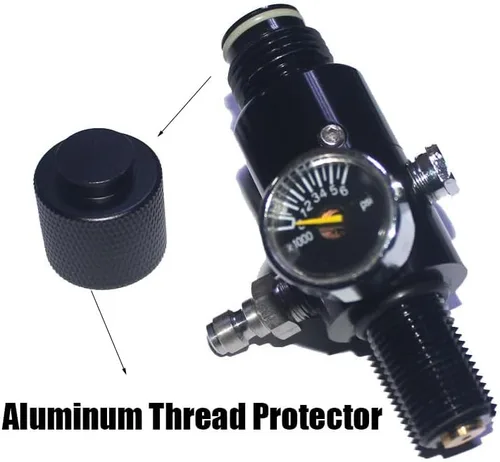 Miniatura 7 de Válvula reguladora de tanque de aire comprimido CO2 Aopkeo 5/8"-18UNF o M18*1.5 Entrada 4500psi para Paintball Airsoft PCP 1800psi Ouput