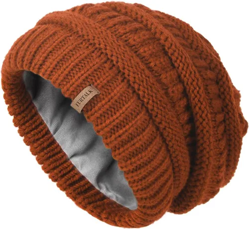Miniatura 65 de FURTALK Gorros de invierno para mujer, con forro polar, gorro de punto holgado y cálido, gorro de esquí