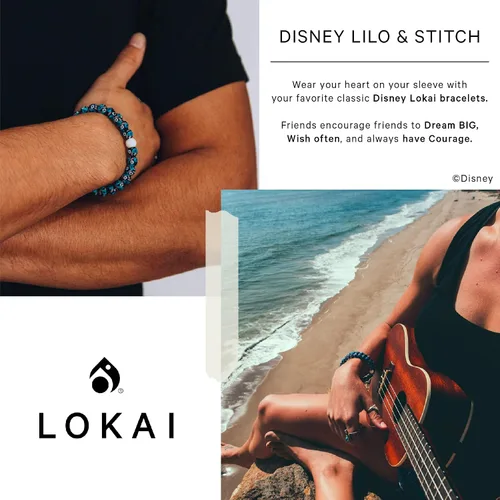 Miniatura 3 de Lokai Disney Lilo and Stitch Collection Bracelets - Silicone Beaded Bracelets for Women Men Jewelry Fashion Bracelets Slide-On for Comfortable Fit