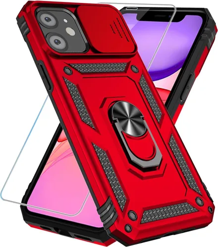 Miniatura 8 de SunStory Funda compatible con iPhone 11 Pro Max con protector de pantalla HD, cubierta de cámara deslizante y soporte de anillo giratorio