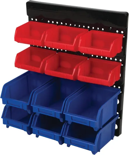 Miniatura 10 de Performance Tool W5196 Bandejas de almacenamiento grandes apilables de 4 piezas (9.25 x 6 x 5 pulg.)