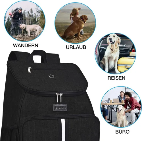 Miniatura 6 de BAGLHER丨Bolsa de viaje para perros, mochila de suministros para mascotas aprobada por aerolíneas, set de accesorios para mochila de viaje