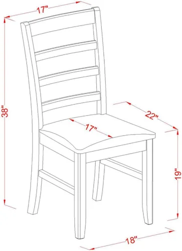 Miniatura 5 de East West Furniture DLPF3-BCH-C - Juego de comedor de 3 piezas que contiene una mesa de comedor redonda con gotas y 2 sillas de cocina tapizadas