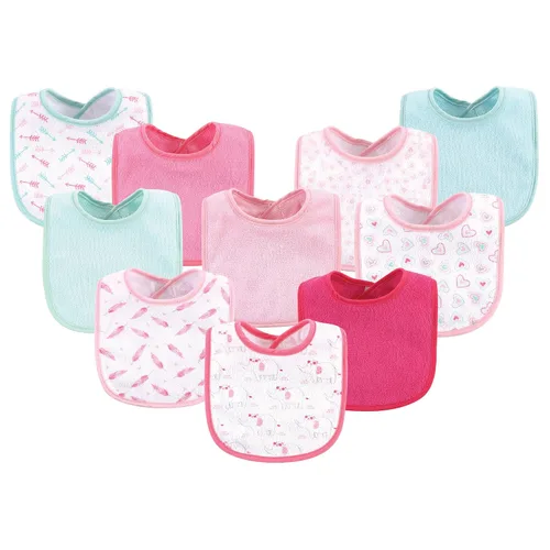 Miniatura 3 de Luvable Friends Baberos unisex de algodón para bebé, azul, talla única