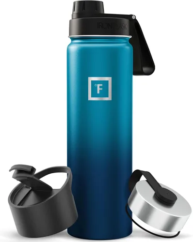 Miniatura 121 de IRON °FLASK Frasco de hidratación para acampar y senderismo con pajilla, botella de agua deportiva de acero inoxidable con aislamiento de boca