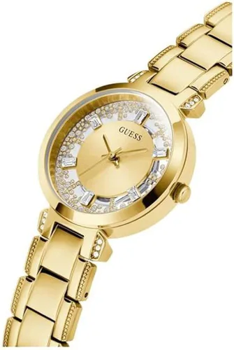 Miniatura 3 de GUESS US Womens Gold-Tone Transparent Analog Watch