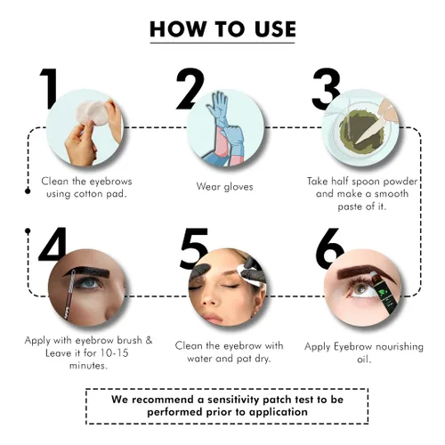 Miniatura 4 de Indalo Henna de cejas marrón claro de 0.35 oz Polvo de color para cejas, a prueba de manchas y resistente al agua, vegano, libre de crueldad