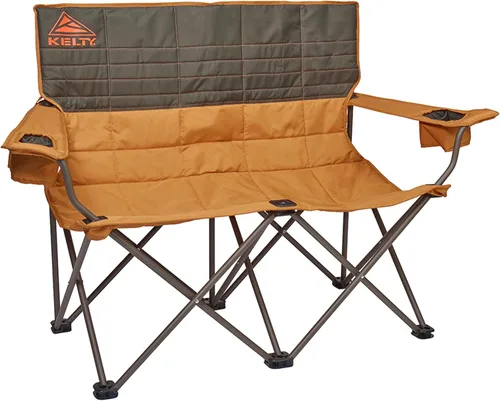 Miniatura 23 de Silla Kelty Low Loveseat sobredimensionada de 2 plazas plegable resistente para campamento, asiento doble para partidos de fútbol, reuniones previas