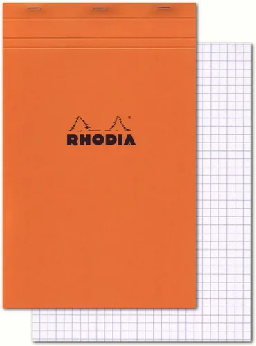 Miniatura 15 de Libreta Rhodia Head grapada para compras, No. 8 de 74 x 210 mm, rayada y de color negro