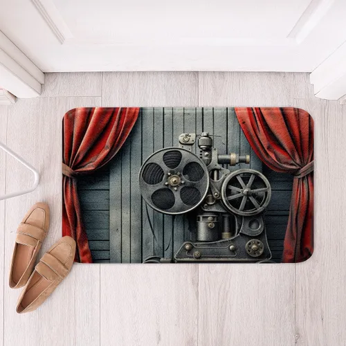 Miniatura 23 de Homewish Alfombra de baño con música de piano, notas musicales, para niños, niñas, niños, adolescentes, retro, graffiti, gris, dorado, lanudo