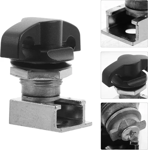 Miniatura 8 de Cabilock 2pcs Zinc Alloy T-Handle Locks with Base, Mechanical Cam Cabinet Latch Lock Set for Toolbox, Electrical Panel, Vehicle and Truck Equipment