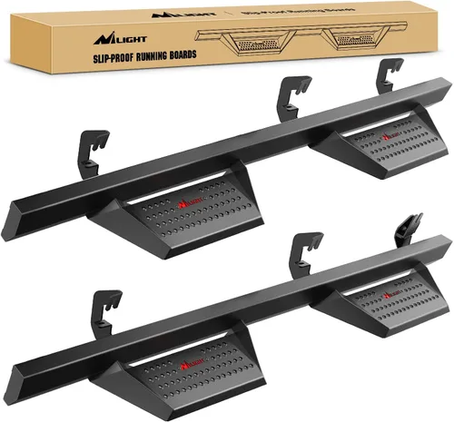 Miniatura 21 de Nilight Estribos para Wrangler JK 2007-2018 y Unlimited de 2 puertas, sistema de doble viga mejorado, escalón lateral, antideslizante, texturizado