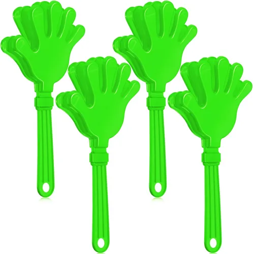 Miniatura 10 de Woanger 4 pinzas de mano jumbo de 11 pulgadas, para hacer ruido, regalos de fiesta, gigantes y grandes, para eventos deportivos, animadores, baile