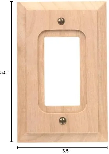 Miniatura 5 de Amerelle Baker Single Rocker Placa de pared de madera sin terminar