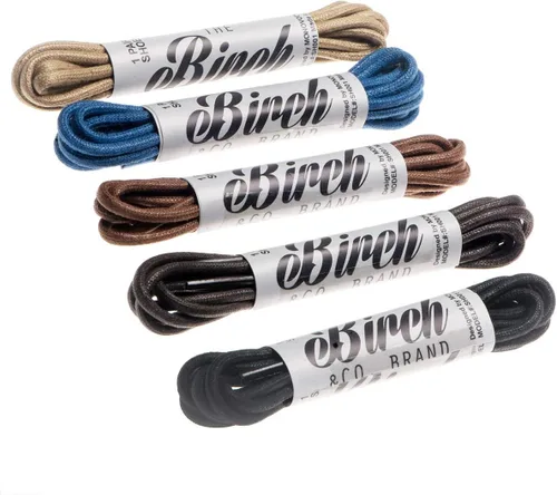 Miniatura 3 de Birch Cordones de vestir de algodón encerado redondo fino de 332"(2.4 mm)