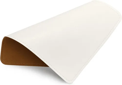 Miniatura 25 de Alfombrilla de mouse de cuero con borde cosido, base de microfibra con antideslizante impermeable, alfombrilla de mouse para computadoras, laptop, 8