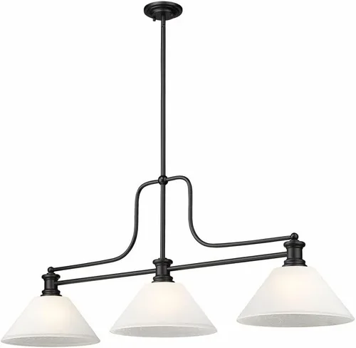 Miniatura 3 de Z-Lite 725-3MB-AWL14 Colgante de mezcla, 3 luces 300 vatios totales, negro mate