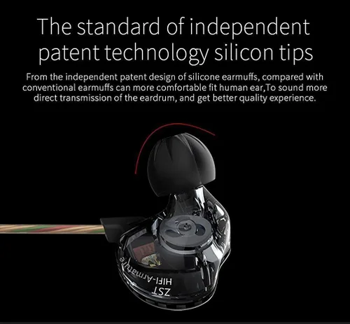 Miniatura 4 de KZ ZST Armature - Auriculares híbridos dinámicos de doble conductor, cable desmontable, monitores de audio intrauditivos, aislamiento de ruido