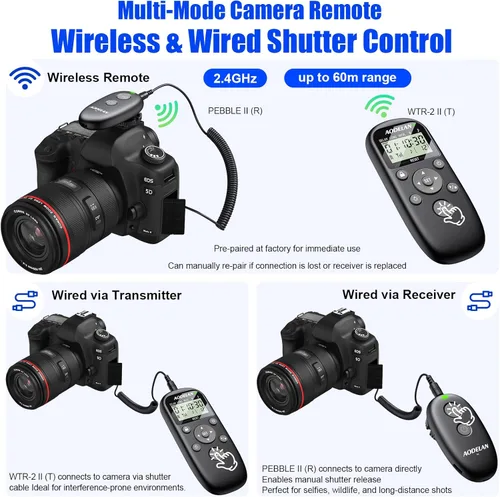 Miniatura 3 de Para cámaras Sony temporizador inalámbrico recargable con control remoto con LCD y temporizador de intervalo mejorado para A7 III, A7 IV, A7R IV