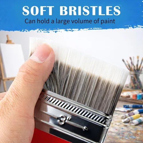 Miniatura 4 de Falling in Art Pincel plano para pintura de paleta para pinturas al óleo y acrílicas, 1 pulgada