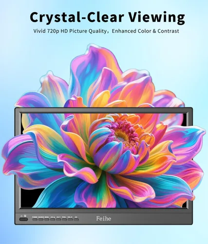 Miniatura 7 de Feihe Pequeño Smart TV de 17 pulgadas, sistema operativo Android integrado, pantalla plana HD compacta Smart Televisión para cocina, hogar, caravana