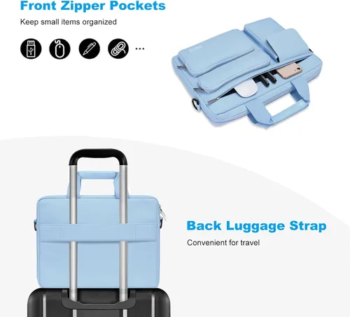 Miniatura 2 de MOSISO - Bolsa de hombro para portátil de 15.6 pulgadas, funda para computadora de 15-15.6 pulgadas compatible con MacBook Pro de 16 pulgadas, HP