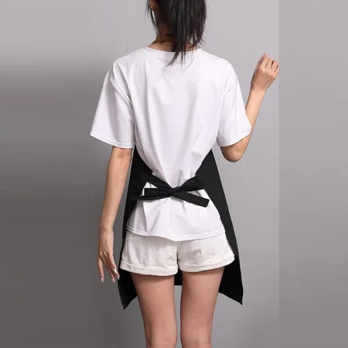 Miniatura 4 de minjiSF Vestido de delantal ajustable con botones para mujer y hombre, con 2 bolsillos para cocina, cocina, jardinería, vestido para mujer