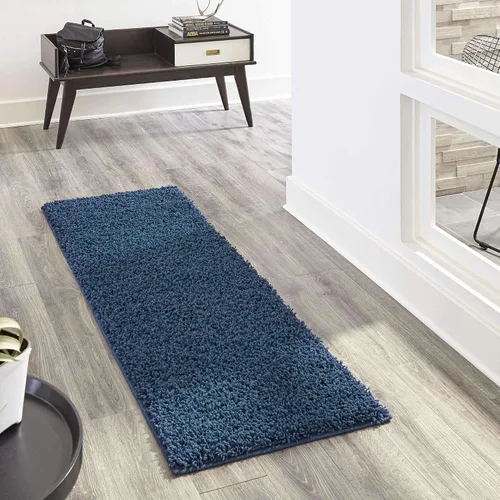 Miniatura 26 de Unique Loom Zuniga Solid Shag Collection alfombra moderna de felpa negra de área (7' 0 x 10' 0)
