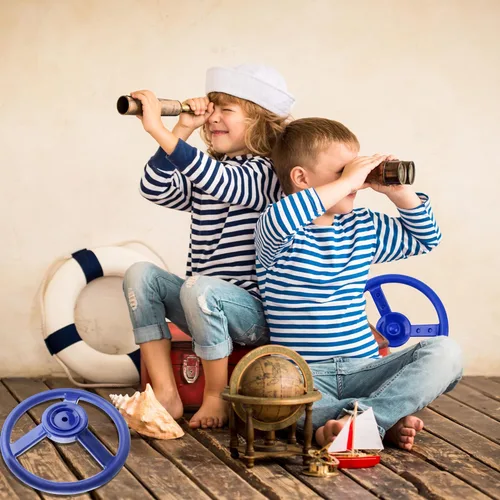 Miniatura 7 de Juego de 6 volantes de plástico para parque infantil, juego de volante, juguetes para niños, casa de juegos, accesorios para casa de árbol