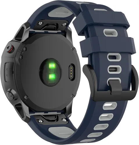 Miniatura 7 de Compatible con Garmin Fenix 6X Sapphire Band para mujeres y hombres, bandas de repuesto de silicona Quickfit de 0.86 pulgadas (1.024 in), correas