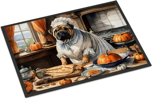 Miniatura 47 de Caroline's Treasures DAC1720MAT Affenpinscher - Tapete de otoño para cocina, con calabazas, 18 x 27 pulgadas, tapete para puerta delantera