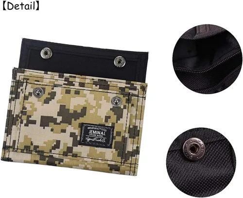Miniatura 4 de JEMINAL Carteras de los hombres impreso camuflaje bilingüe adolescentes niños para niños