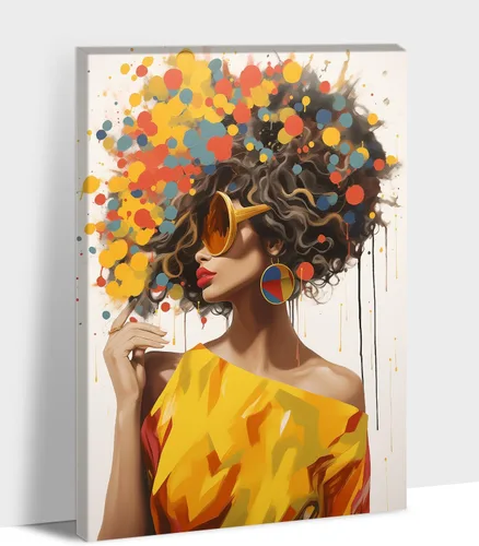 Miniatura 110 de Arte de pared afroamericano, decoración de rey y reina bailarín negro para sala de estar, arte de pareja de amor negro para dormitorio, lienzo