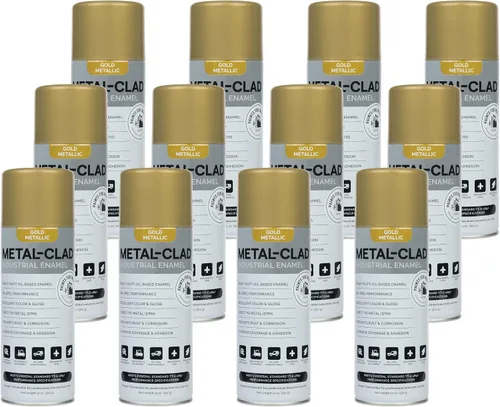 Miniatura 35 de Aerosol de galvanizado en frío de alto brillo de Paints For Industry - Pintura en aerosol de esmalte industrial para acero y metal - Caja de 12