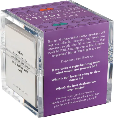 Miniatura 5 de TableTopics Juego de cartas de preguntas para citas nocturnas: 135 tarjetas de inicio de conversación para noches románticas, tiempo de calidad