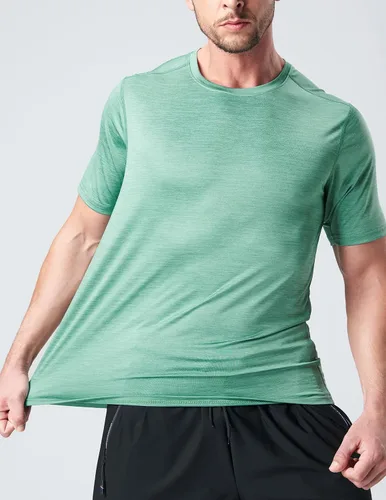 Miniatura 5 de Paquete de 5 camisetas de manga corta, con cuello redondo y de secado rápido para hombre, camisetas deportivas para correr, entrenar o ir al gimnasio