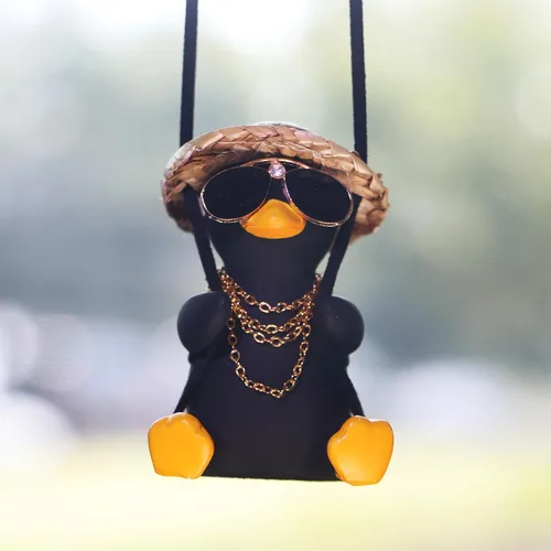 Miniatura 2 de Espejo retrovisor de oso Accesorios para colgar Lindo oso Sentado Sofá Comiendo Helado Coche Colgante Adorno Colgante Interior Espejo Retrovisor
