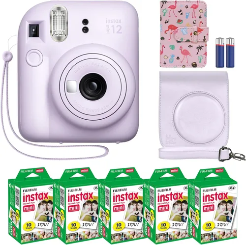 Miniatura 13 de Fujifilm Cámara instantánea Instax Mini 12 + paquete de accesorios MiniMate y funda personalizada compatible + paquete económico de película Fuji