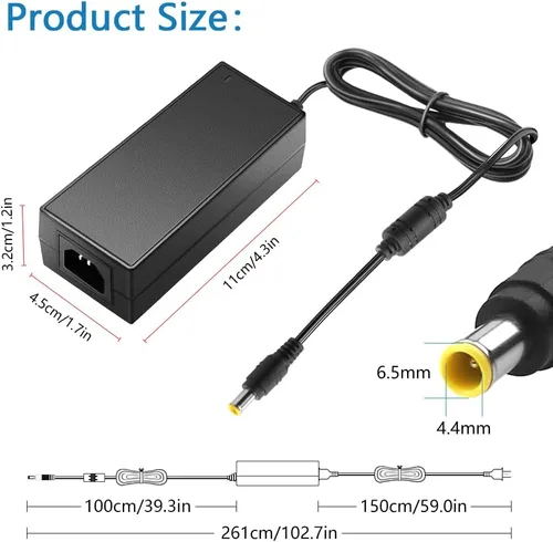 Miniatura 2 de SHNITPWR Cable de alimentación de 14 V para Samsung Monitor 14V 3A 2.5A 2.14A 1.78A 42W Fuente de alimentación AC DC Adaptador para Samsung