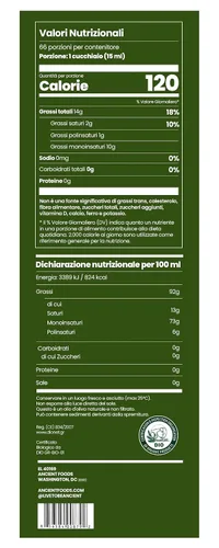Miniatura 2 de Ancient Foods Aceite de oliva virgen extra orgánico Keros prensado en frío, AOVE griego, aceite de oliva con alto contenido de polifenoles