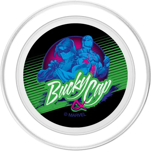 Miniatura 2 de Marvel Bucky Barnes y Captain America Best Friends PopSockets MagSafe PopGrip para iPhone