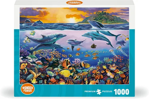 Miniatura 2 de Wonder Forge Underwater Frolic - Rompecabezas de 1000 piezas para adultos Piezas únicas y perfectamente ajustadas Imágenes divertidas