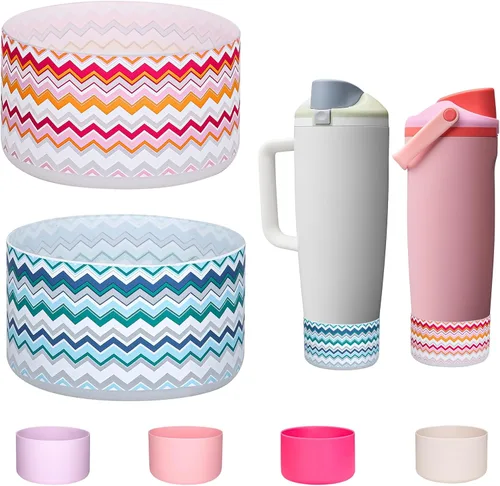 Miniatura 9 de WK IEASON 2PCS Protective Silicone Boots Compatible with Owala FreeSip Sway 30oz 40oz Bottles and 40oz Tumblers, Anti-Slip Bottom Cover Boot for 2