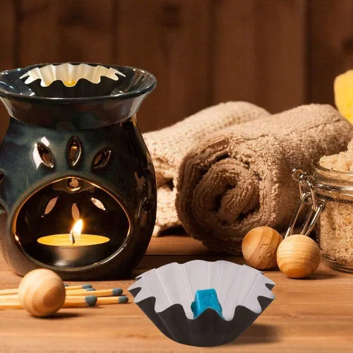 Miniatura 6 de Forros calentadores de cera reutilizables y a prueba de fugas, bandeja de cera para cera perfumada, calentadores de cera eléctricos, calentadores
